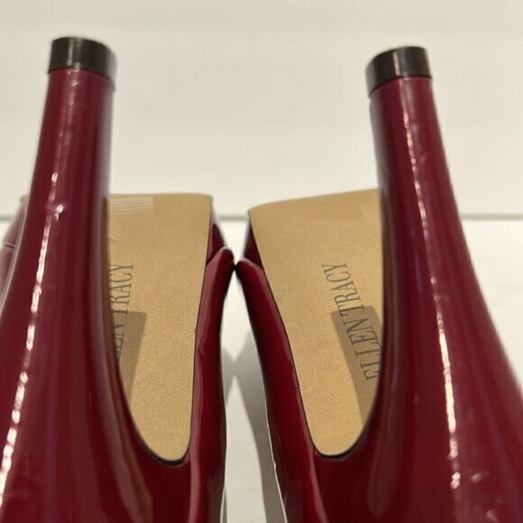 Ellen Tracy Patton Cherry Red Heels Size 7.5 - Picture 11 of 15